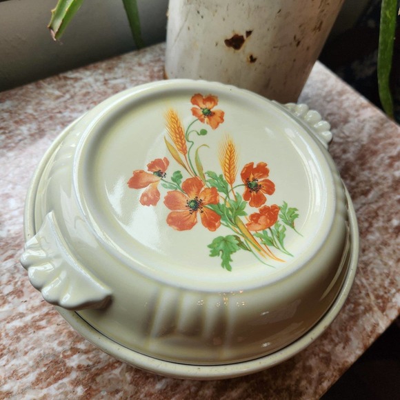 Hall Other - Vintage Hall's Lidded Casserole, Poppies Radiance Pattern